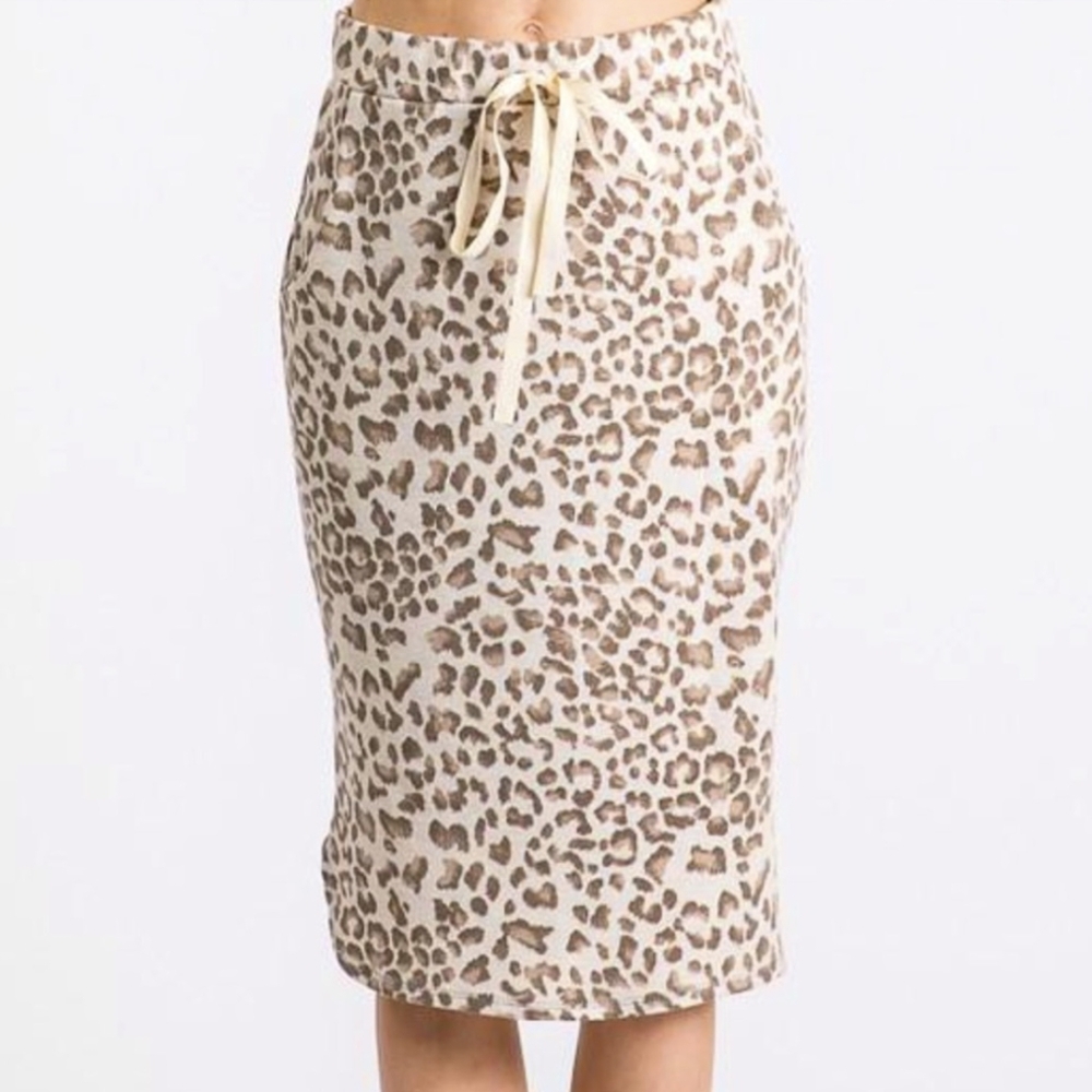 7th Ray Animal Print Maternity Skirt